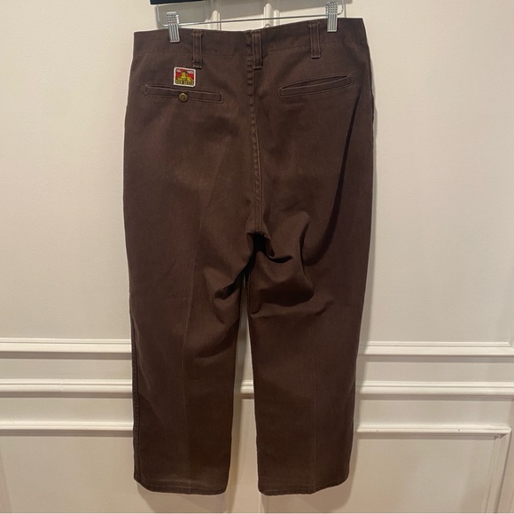 Vintage Ben Davis Work Pants Size 34 Brown - Picture 2 of 7